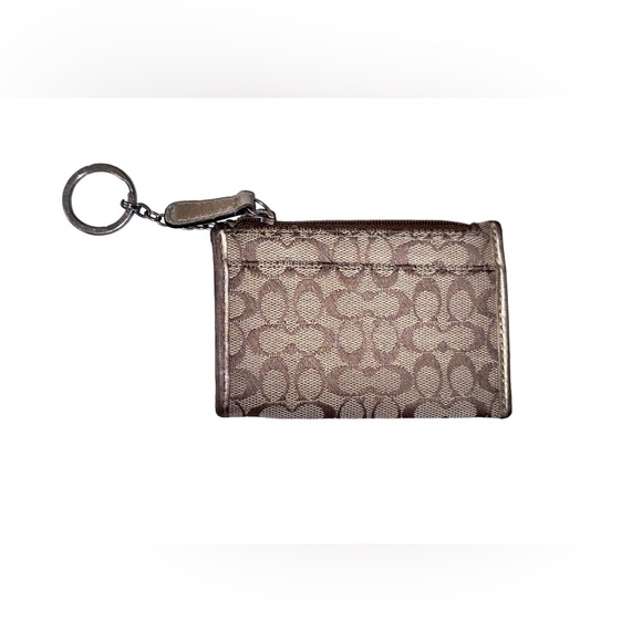Coach brown logo keychain ID CASE KEYS - Picture 6 of 14